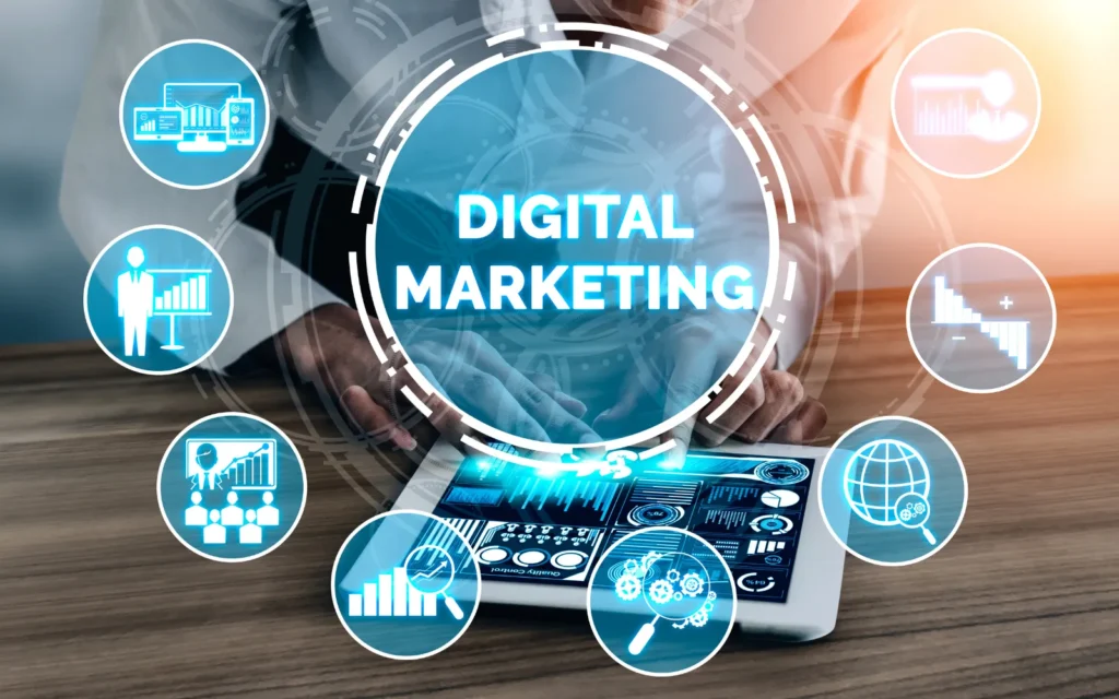 Digital Marketing in digital agency refers to online marketing strategies that utilize digital platforms to connect with current and potential customers.